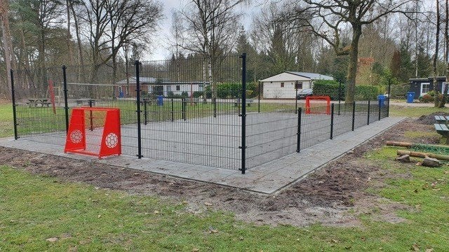 Pannakooi Dubbelstaafmat 7.5 x 15 meter, inclusief 2 doelen!, Ophalen, S, Maat XS of kleiner, Overige typen