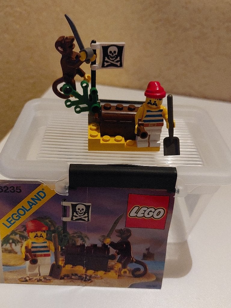 legoset 6235, (1989) Burried Treasure, 'de begraven schat', Gebruikt, Lego, Complete set, Inclusief instructies