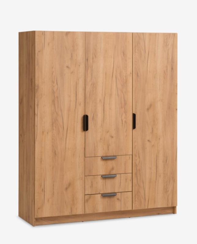 Jysk JENSLEV kledingkast 144x176x50, Gebruikt, 100 tot 150 cm, 75 cm of meer, 150 tot 200 cm