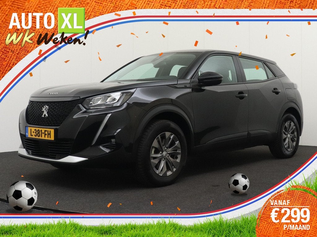 Peugeot e-2008 EV Active 50 kWh (SOH 95%) Carplay Cruise Cam, Auto's, Peugeot, Zwart, Zwart, Origineel Nederlands, 1523 kg