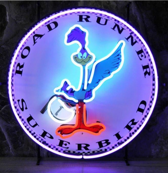 Road runner superbird auto neon en veel andere garage neons, Lichtbak of (neon) lamp, Nieuw, Ophalen of Verzenden, Info@americansaleshop.nl