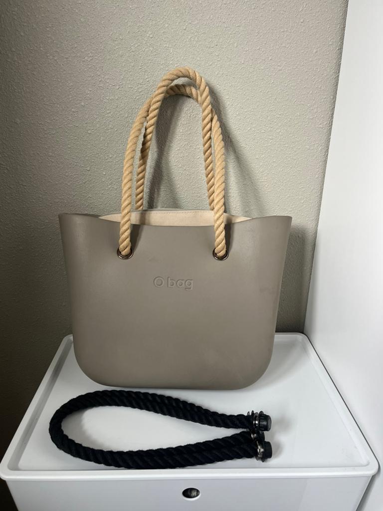 OBag Classic in taupe met lange hengsels., Ophalen, Zo goed als nieuw, Beige