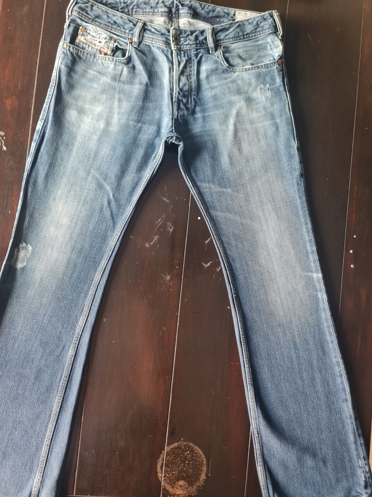 CLASSIC DIESEL ZATHAN REGULAR BOOTCUT DESTROY JEANS 33/34!!, Ophalen of Verzenden, Zo goed als nieuw, Blauw, W33 - W34 (confectie 48/50)
