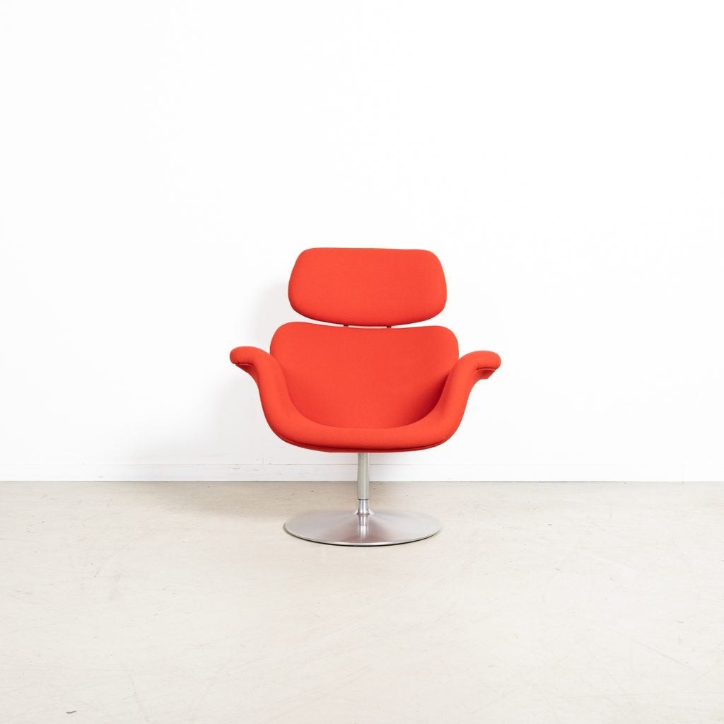 Artifort Big Tulip Fauteuil Rood Stof, Artifort, Zo goed als nieuw, Niet ingevuld, Niet ingevuld
