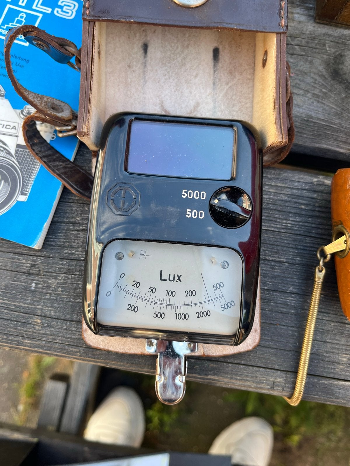 Vintage Metrawatt Belichtingsmeter met Leren Hoes, Overige merken, Lichtmeter, Ophalen of Verzenden, Gebruikt