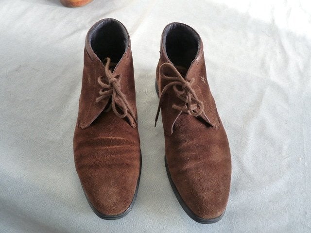 Bruine suede hoge veterschoen Fluchos mt 42, Bruin, Fluchos, Ophalen of Verzenden, Zo goed als nieuw
