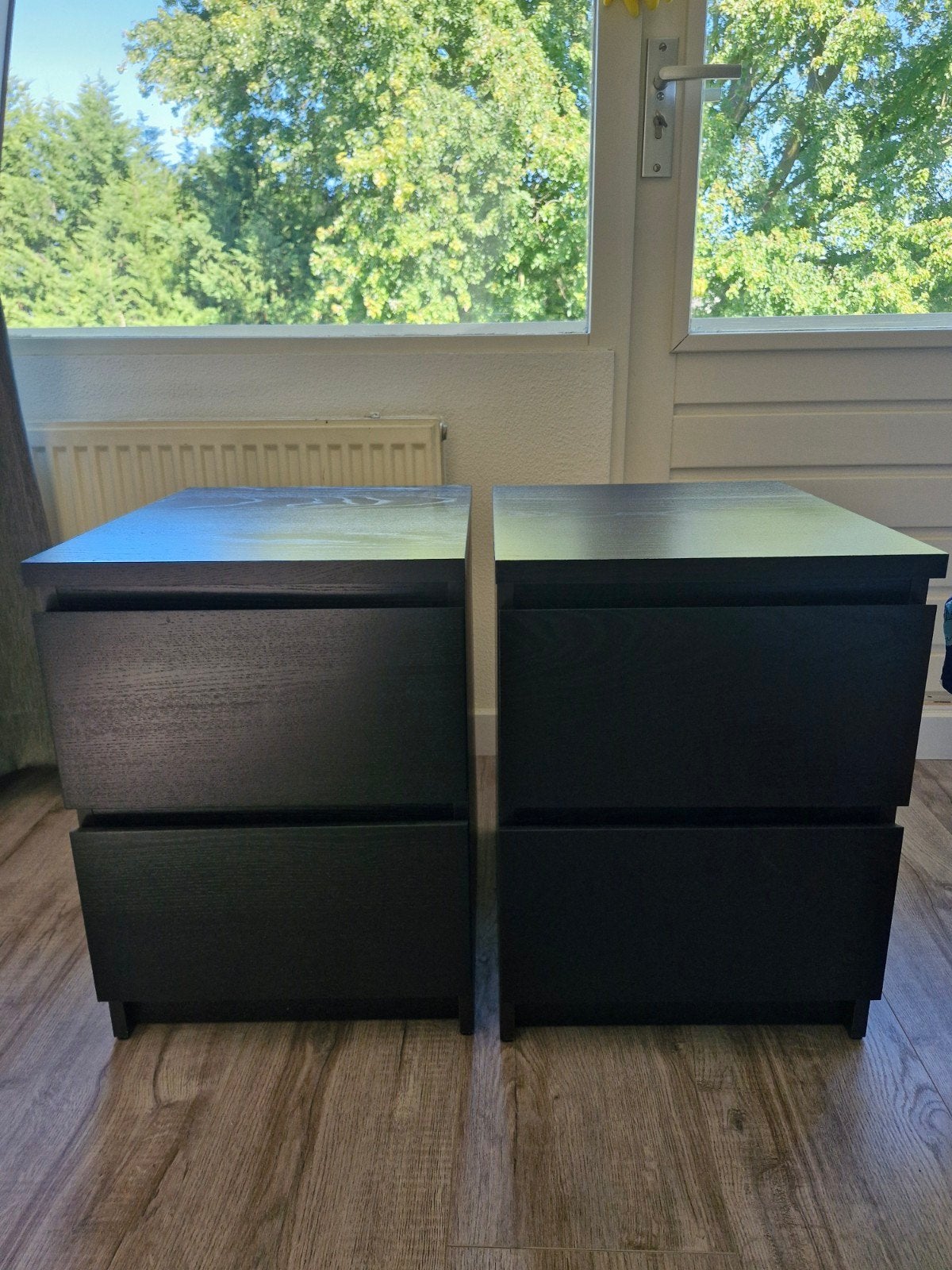 2 nachtkastjes ikea zwart, Ophalen, Minder dan 45 cm, Nieuw, Minder dan 55 cm