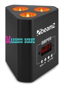 Uplight LED Par, Triangle Par, 3x10W, Accu, 4-in-1 RGBW, Geluidgestuurd, Nieuw, Info@marbeco.nl, BeamZ