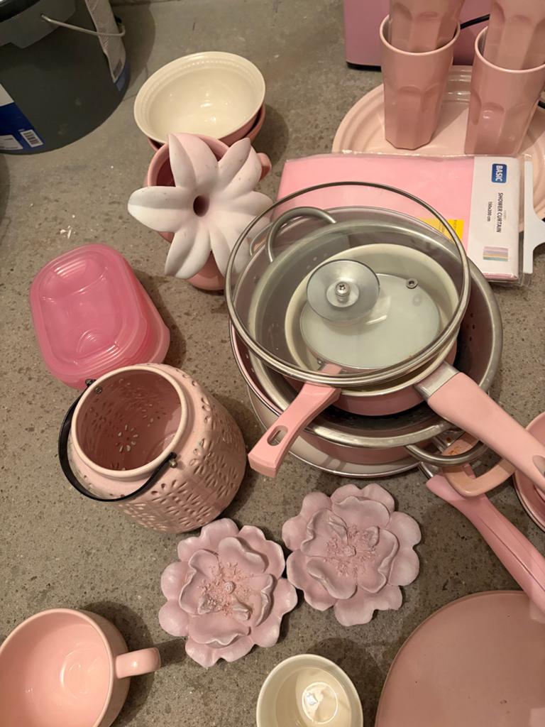 Grote Roze Keukenuitzet - Compleet Pakket, Ophalen, Roze, Metaal, Overige merken