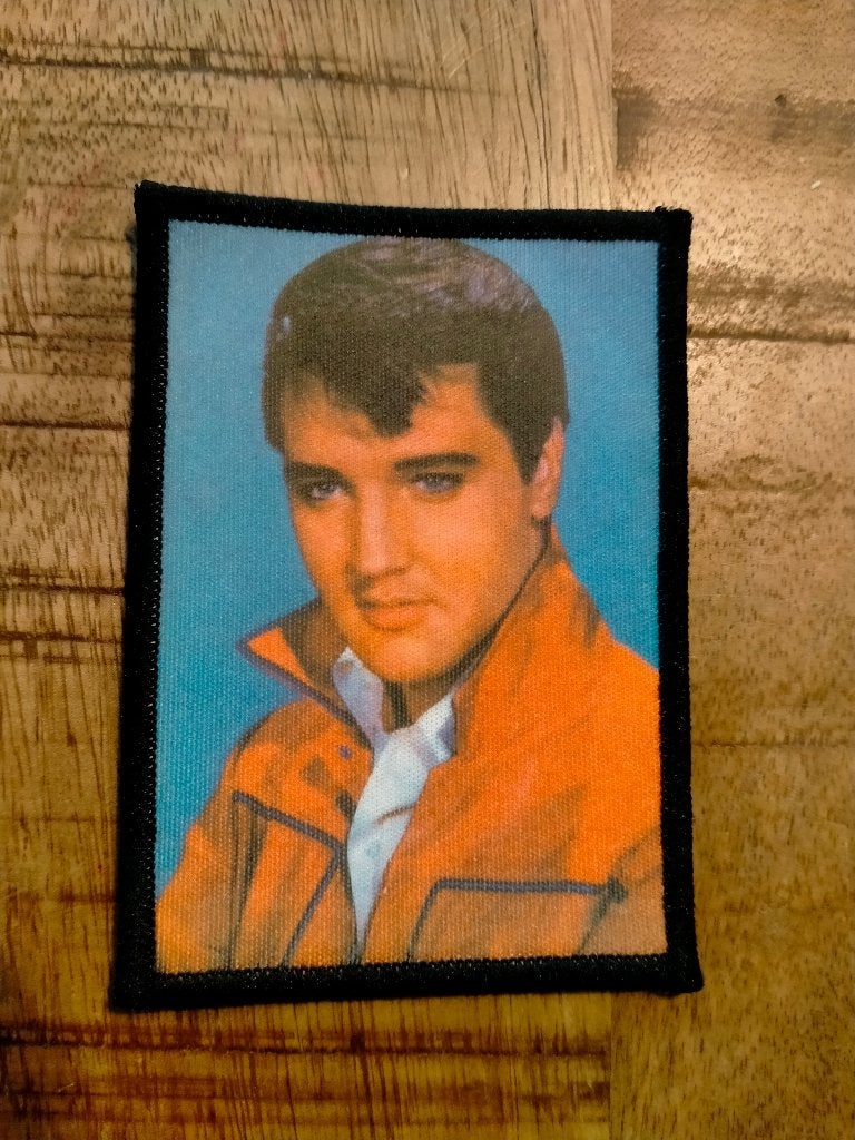 Elvis Presley king of Rock en Roll vintage patch embleem 6, Ophalen of Verzenden, Nieuw, Kleding