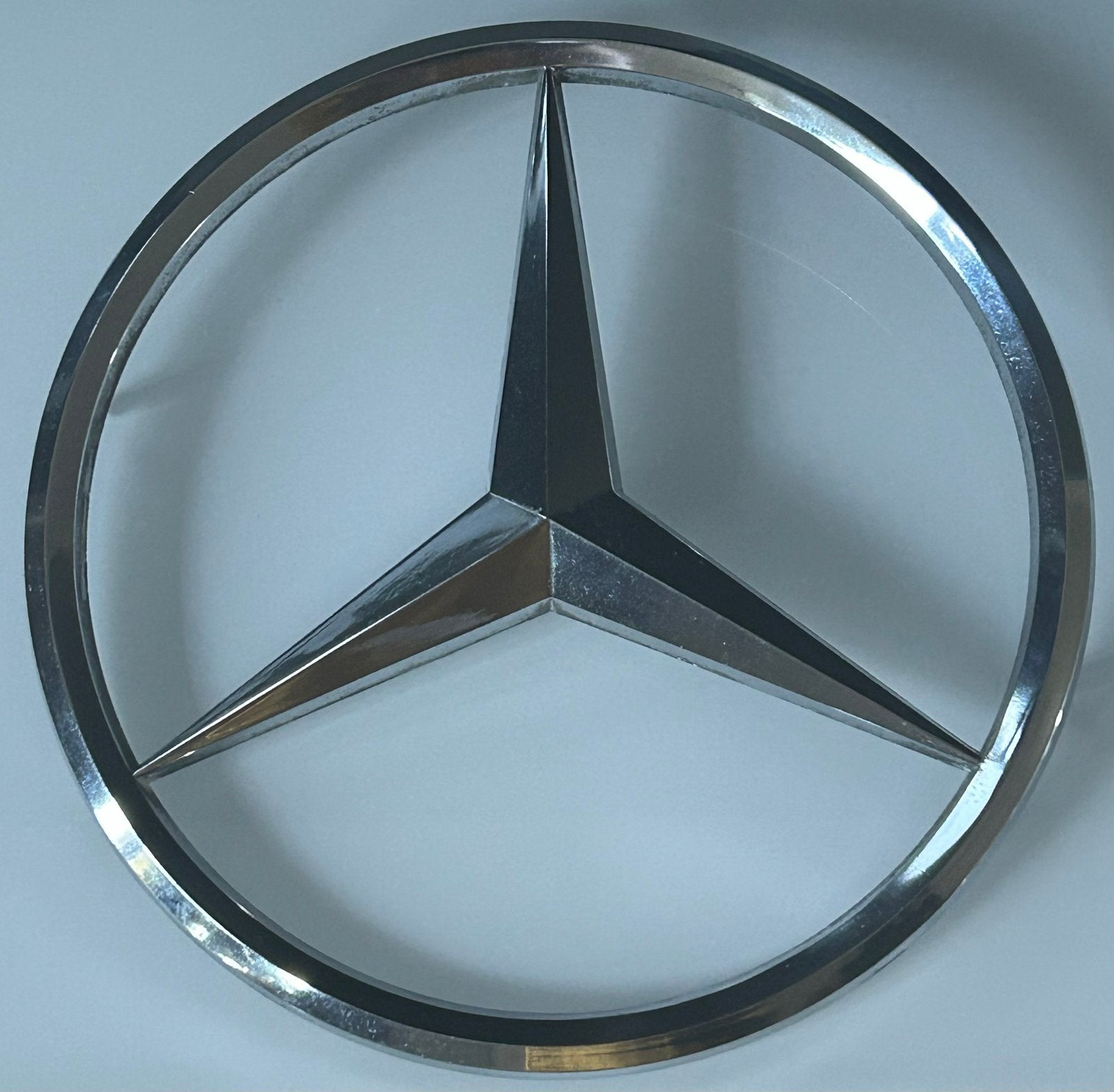 Mercedes Benz ster radiateurgrille embleem 20 cm chroom, Ophalen of Verzenden, Gebruikt, Mercedes-Benz