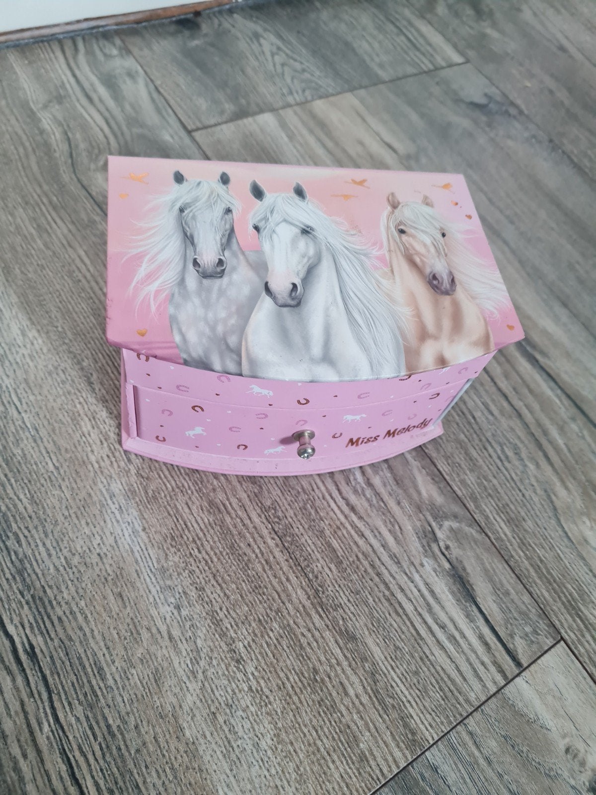 Miss Melody Sieraden Bakje - Roze met Paarden, Ophalen of Verzenden, Zo goed als nieuw, Overige kleuren, Overige typen