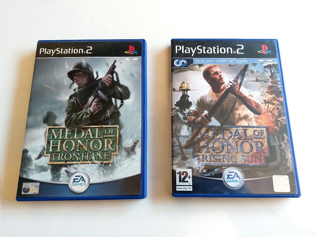 Medal of Honor Playstation Frontline + Rising Sun PS2 games, Gebruikt, Shooter, Ophalen of Verzenden, Vanaf 12 jaar