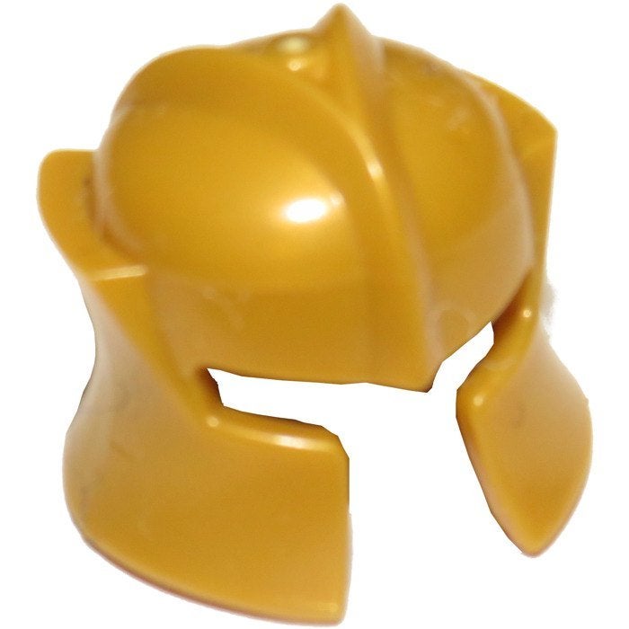 Lego Pearl Gold Minifigure, Headgear Helmet Castle Barbute, Gebruikt, Lego, Accessoire, Ophalen of Verzenden