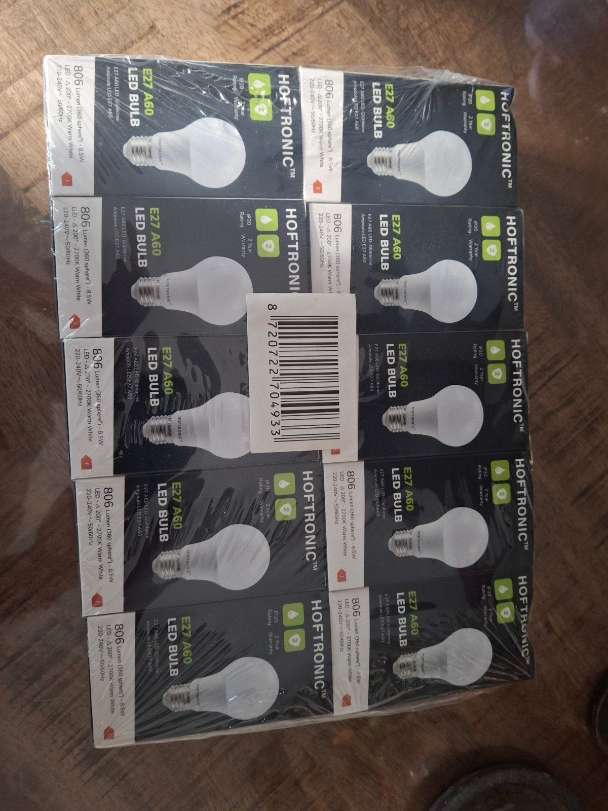 Hoftronic E27 A60 LED Lampen - 10 stuks, Ophalen, Nieuw, Wit, E27 (groot)