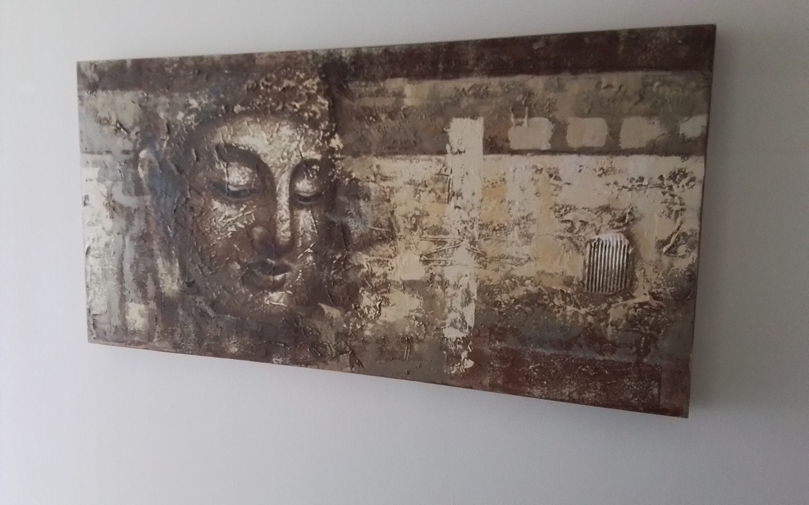 Groot Boedha schilderij op Canvas, Huis en Inrichting, Woonaccessoires | Schilderijen, Tekeningen en Foto's, Ophalen, 50 – 75