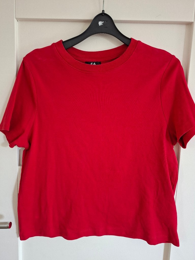T shirt. Wijnrood. Zware kwalitiet. C&A. Mt XL. Lengte 60 cm, Kleding | Dames, T-shirts, Maat 46/48 (XL) of groter, Ophalen of Verzenden