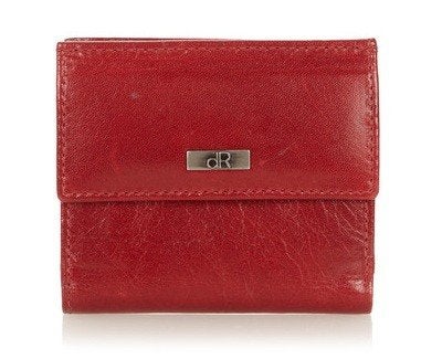 H.J. de Rooy kleine rode portemonnee van leer 9 x 10 cm, Sieraden, Tassen en Uiterlijk, Ophalen of Verzenden, Nieuw, Rood, Leer