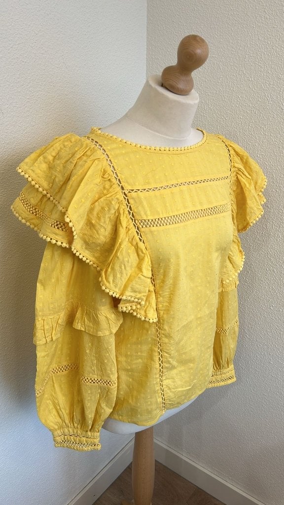 Fabienne Chapot maat 40 gele Katie top 742, Kleding | Dames, Blouses en Tunieken, Maat 38/40 (M), Geel, Ophalen of Verzenden, Zo goed als nieuw