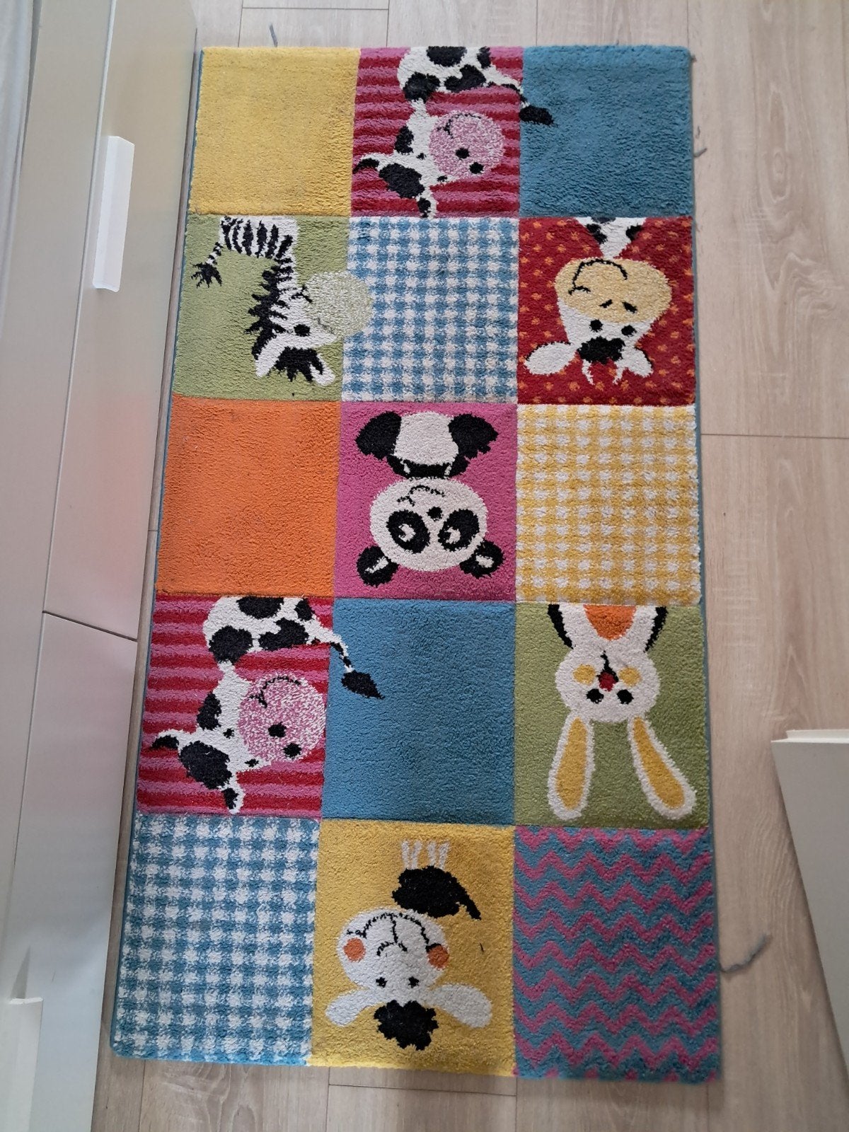 Vrolijk Kinderkleed met Dieren 150/80 cm, Ophalen, Kinderlijk, Speels, Patchwork, Dieren, 50 tot 100 cm, Zo goed als nieuw