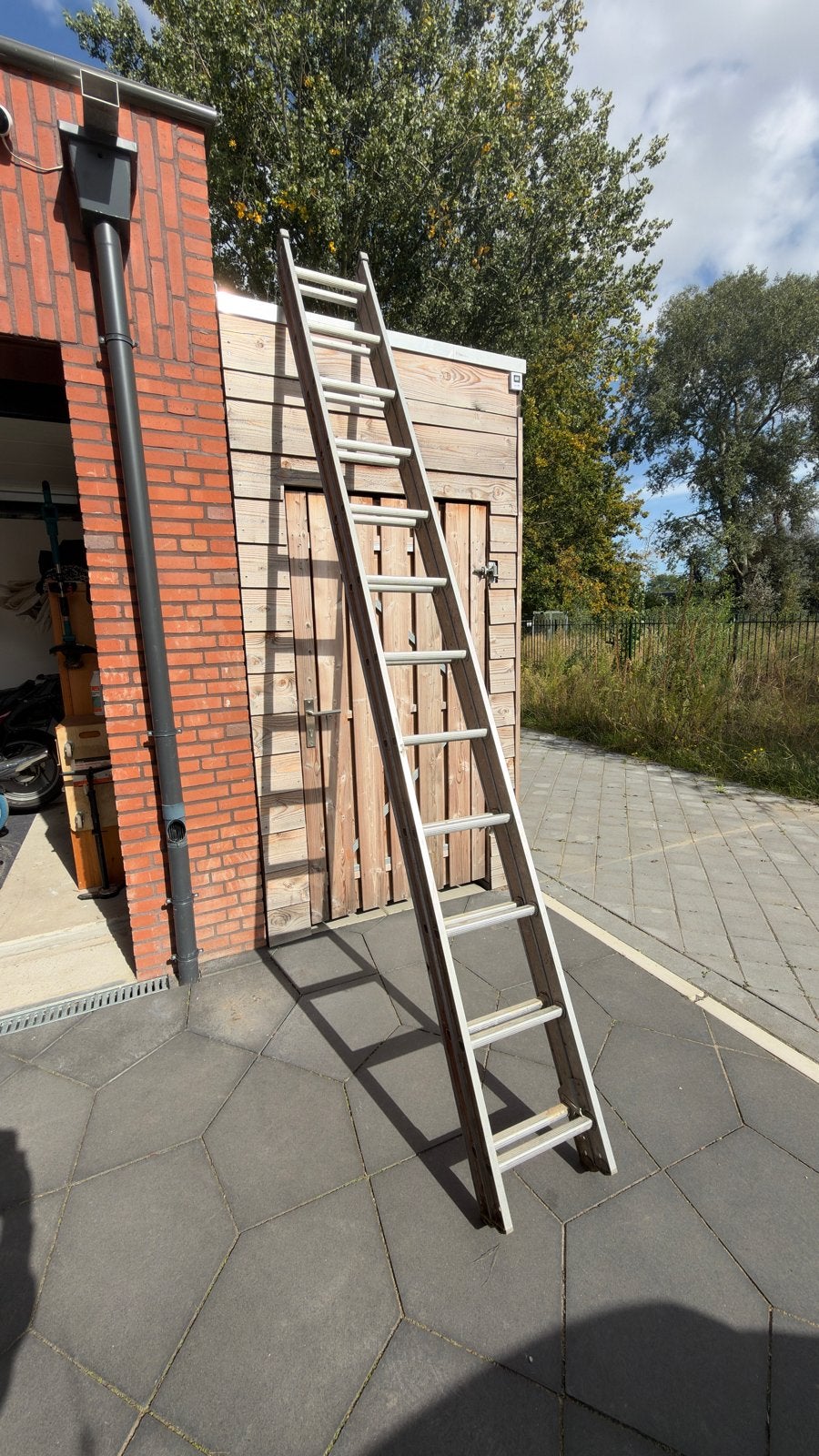 Uitschuifbare ladder - Excelsior - 2 tot 5,5 meter, Ophalen, Gebruikt, Ladder, Opvouwbaar of Inschuifbaar