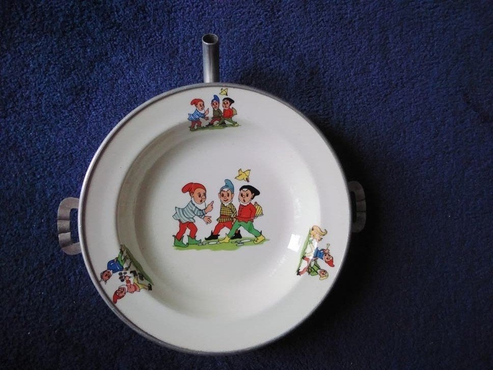 Vintage Gormar Warmhoudbordje met Kabouter Decoratie, Ophalen of Verzenden