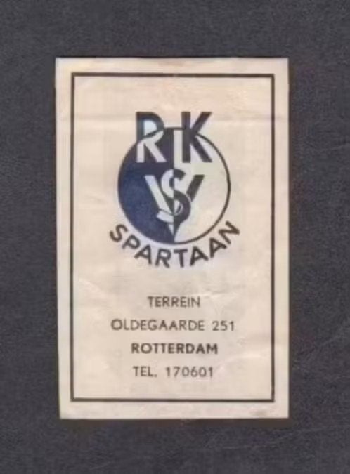 Suikerzakje RKSV Spartaan Rotterdam., Ophalen of Verzenden, Zo goed als nieuw
