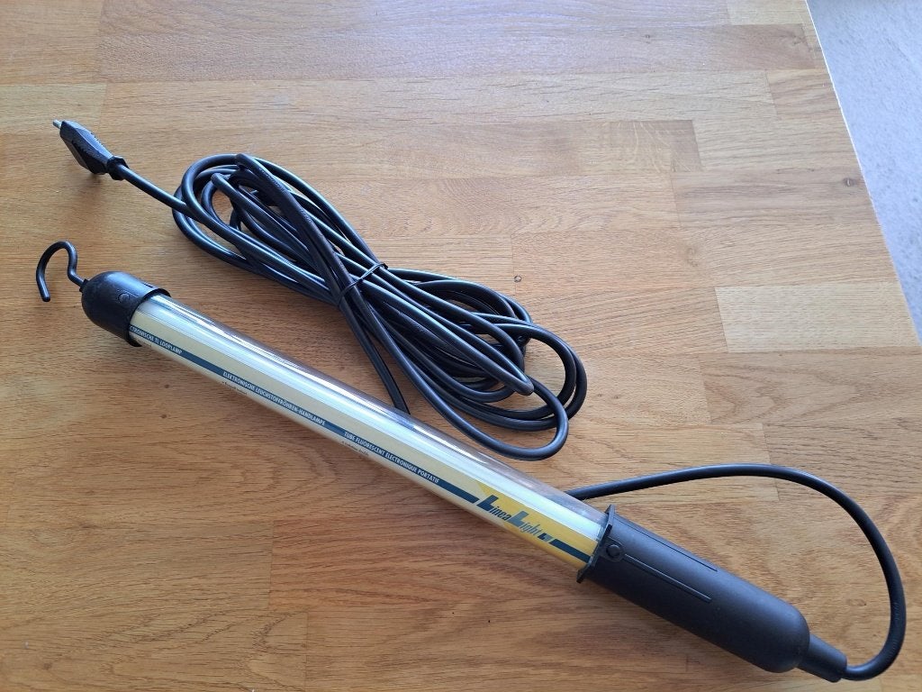 Looplamp TL 8 watt, 5 meter snoer, met haak., Ophalen of Verzenden, Zo goed als nieuw, Minder dan 50 watt, Lamp