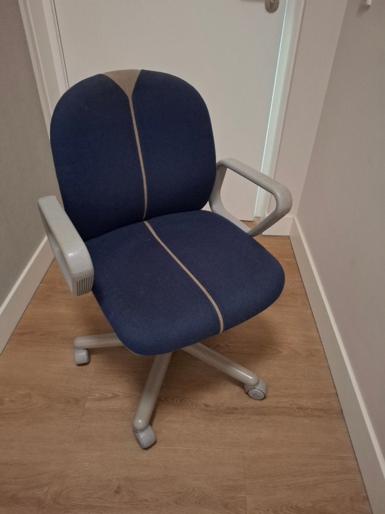 bureaustoel zithoogte 45 cm, Ophalen, Gebruikt, Blauw, Bureaustoel