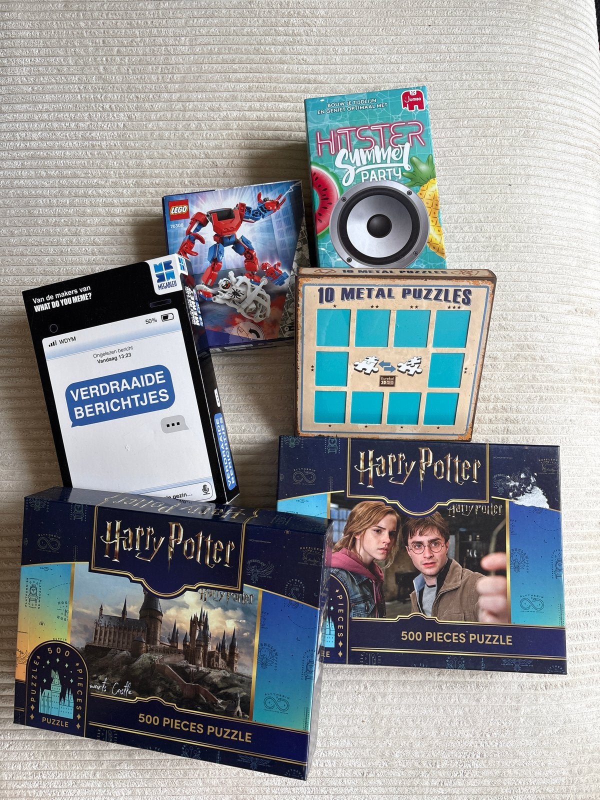 Diverse Spellen & Puzzels: Hitster, ADHD Metal, Harry Potter, Ophalen, 500 t/m 1500 stukjes, Gebruikt, Legpuzzel