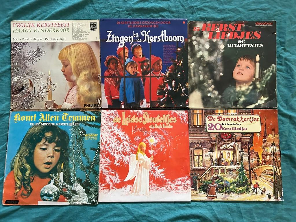 25 LP's Kerstmuziek kinder(koor) (ook per stuk te koop), Diversen, Kerst, Ophalen of Verzenden, Gebruikt
