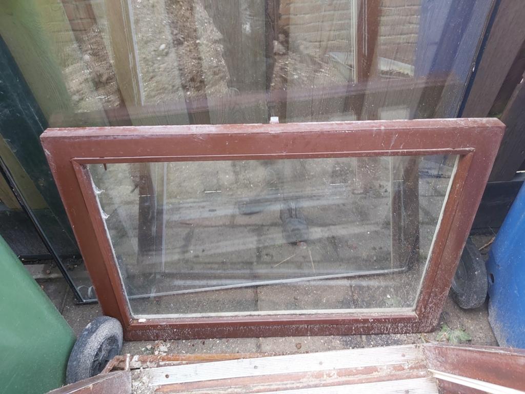 Raampje met glas, Doe-het-zelf en Verbouw, Glas en Ramen, Ophalen, Gevelraam of Ruit, Gebruikt, Minder dan 80 cm