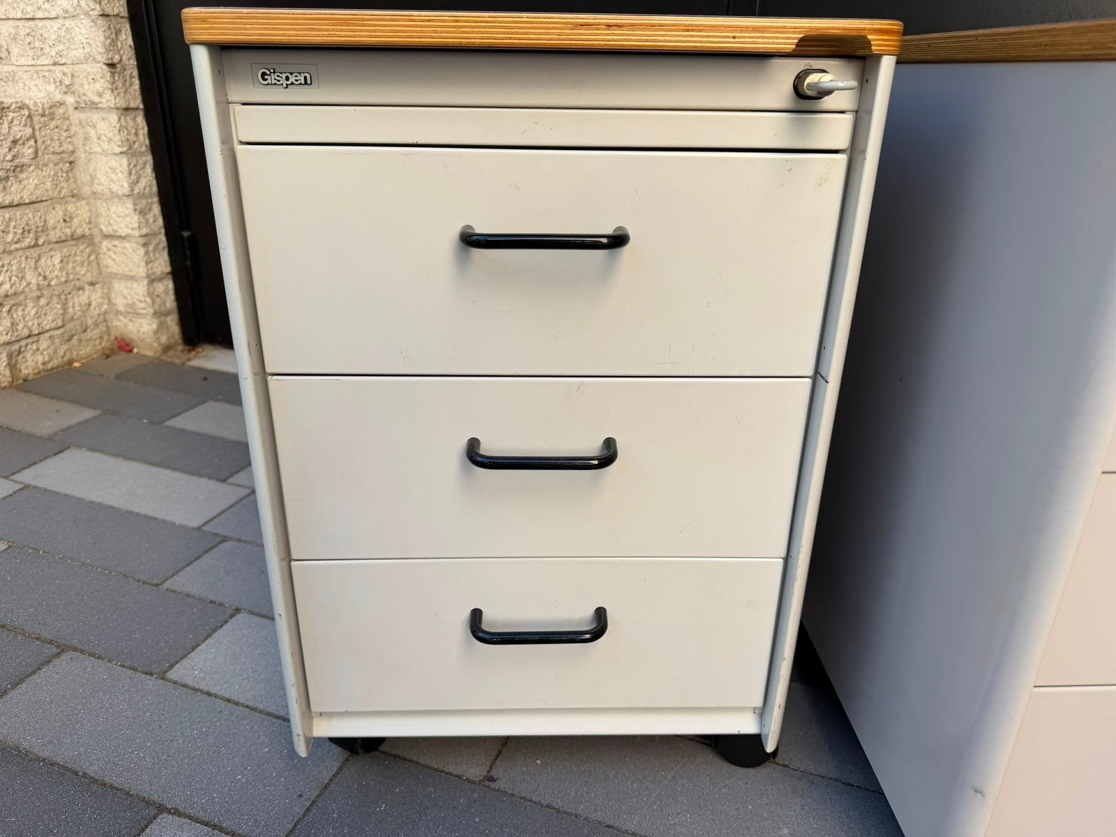 Ladekasten beige van het merk Gispen, Minder dan 50 cm, Zo goed als nieuw, 3 of 4 laden, Minder dan 100 cm