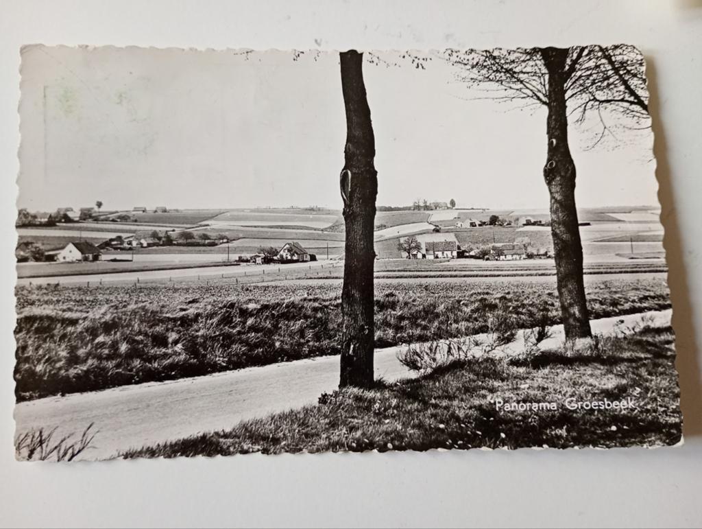Groesbeek Panorama 1960, Ophalen of Verzenden, 1940 tot 1960, Gelopen, Gelderland
