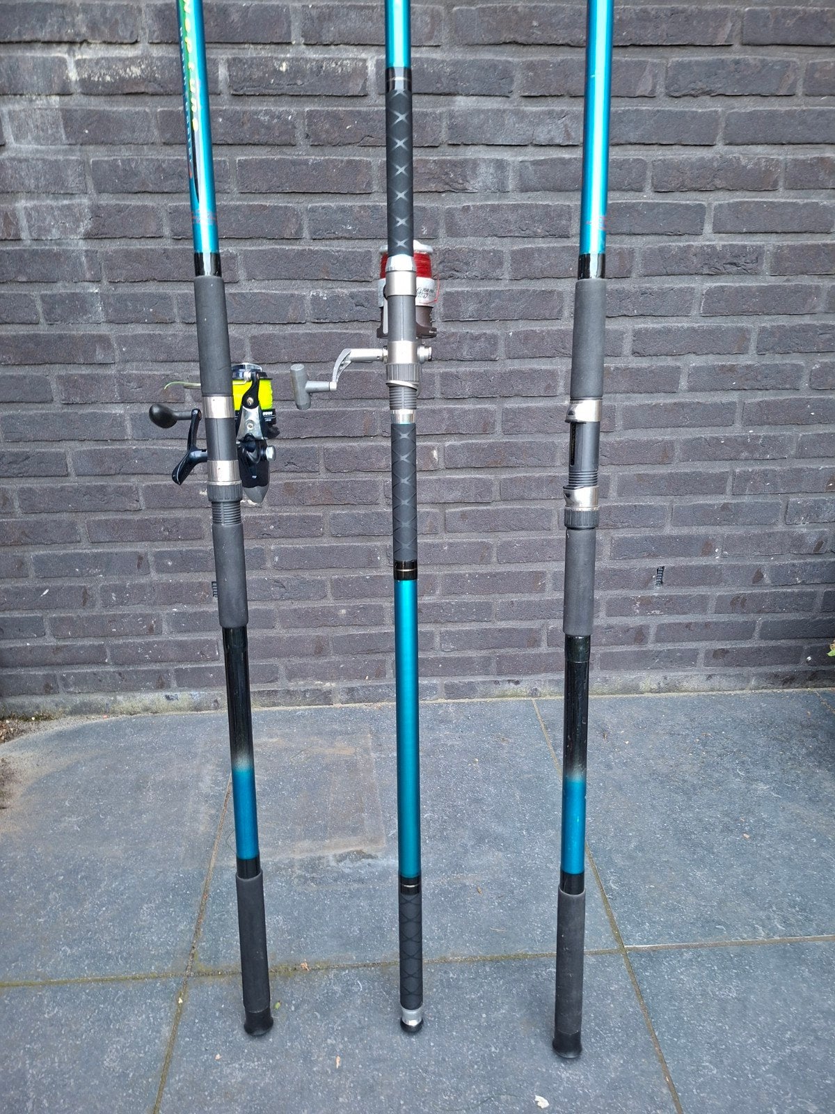 3 Navigator zeevishengels (1x 5m, 2x 3.90m) - Werphengel, Ophalen, Gebruikt, Werphengel