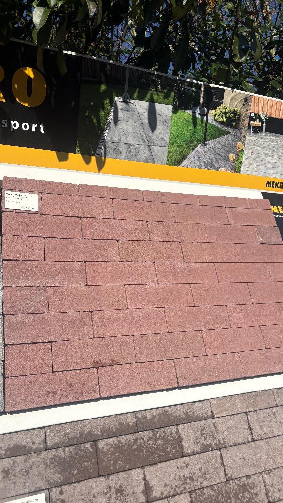 Maas en Waal strackstone 21x7x8 wijnrood, Tuin en Terras, Tegels en Klinkers, Overige materialen, Overige typen, Nieuw, Ophalen of Verzenden
