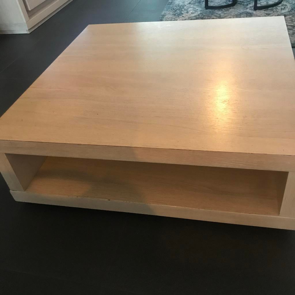 Blank Eiken Salontafel - Strak Design, Huis en Inrichting, Tafels | Salontafels, Gebruikt, Minder dan 50 cm, 50 tot 100 cm, 100 tot 150 cm