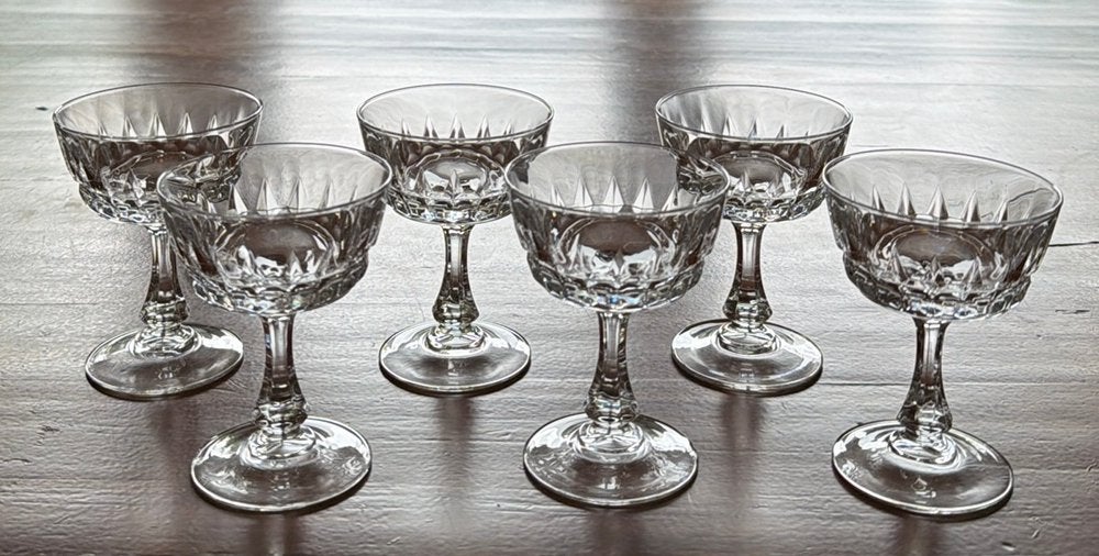 6 Cristal d’Arques Pompadour likeurglazen, Verzamelen, Ophalen of Verzenden, Zo goed als nieuw, Overige typen