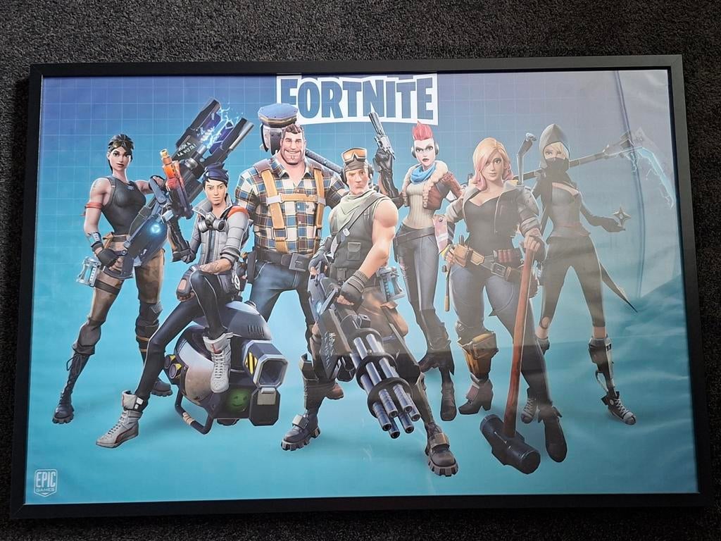Poster Fortnite met lijst, Ophalen, Hout