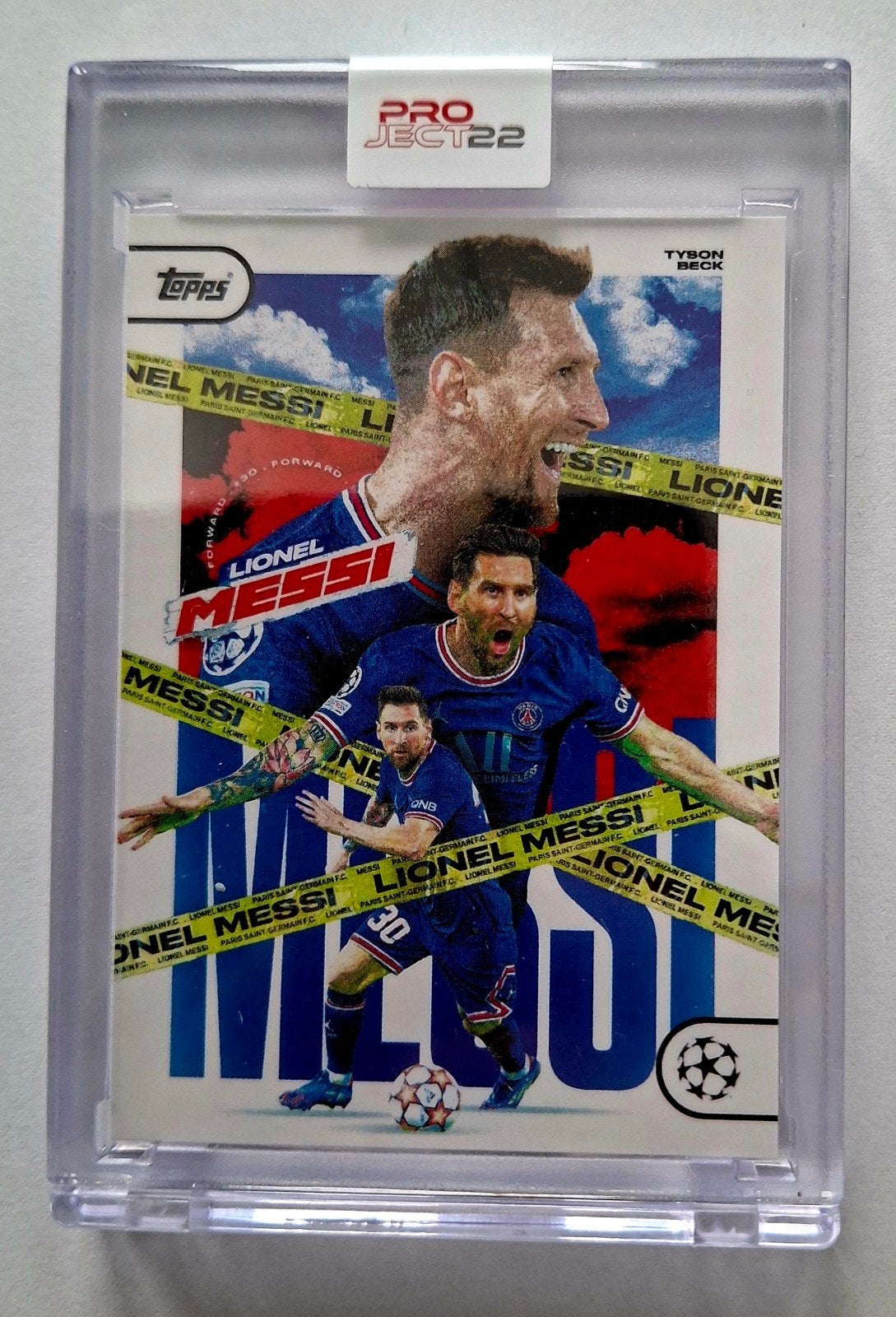 Topps Project 22 Lionel Messi PSG by Tyson Beck SEALED, Ophalen of Verzenden, Zo goed als nieuw, Buitenlandse clubs, Spelerskaart