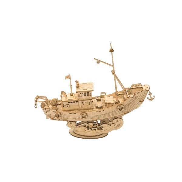 Robotime Fishing Schip TG308 Bouwpakket Nieuw, Film en tv, ROKR, Nieuw, Meerkleurig
