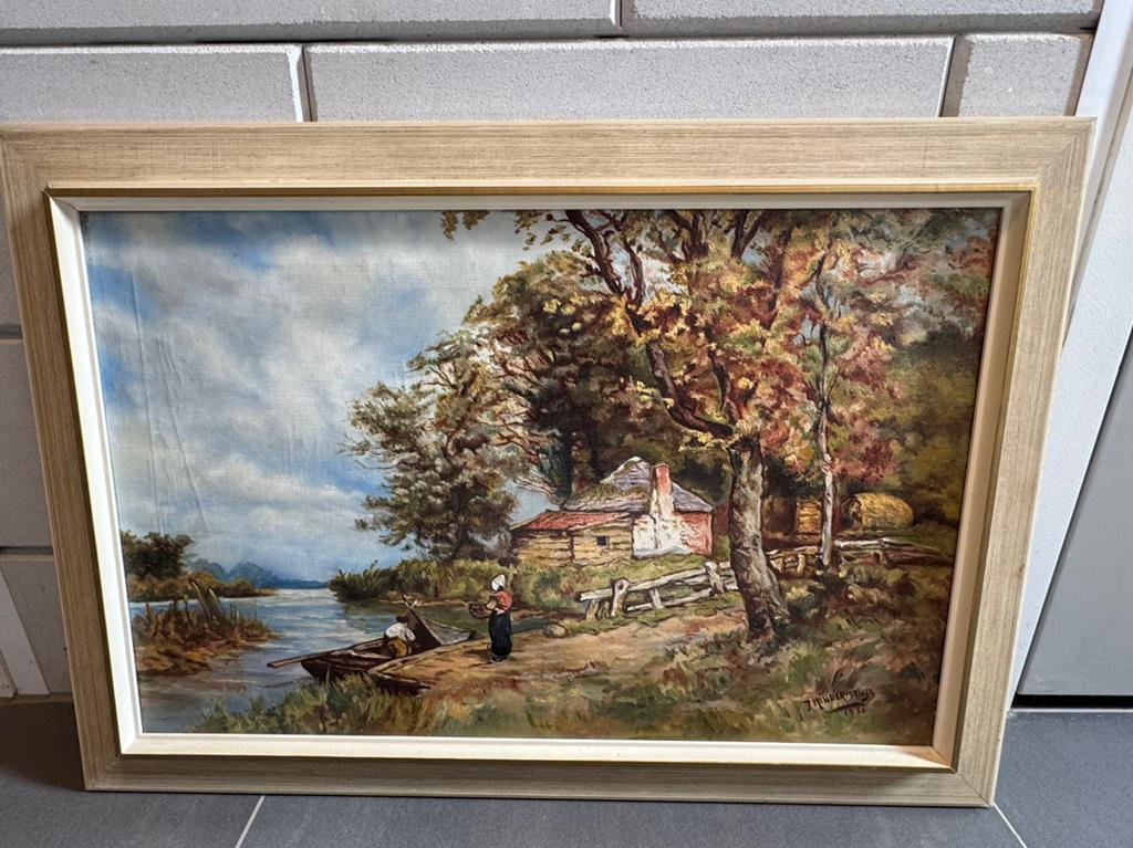 Schilderij inclusief lijst te koop, Antiek en Kunst, Kunst | Schilderijen | Klassiek, Ophalen of Verzenden