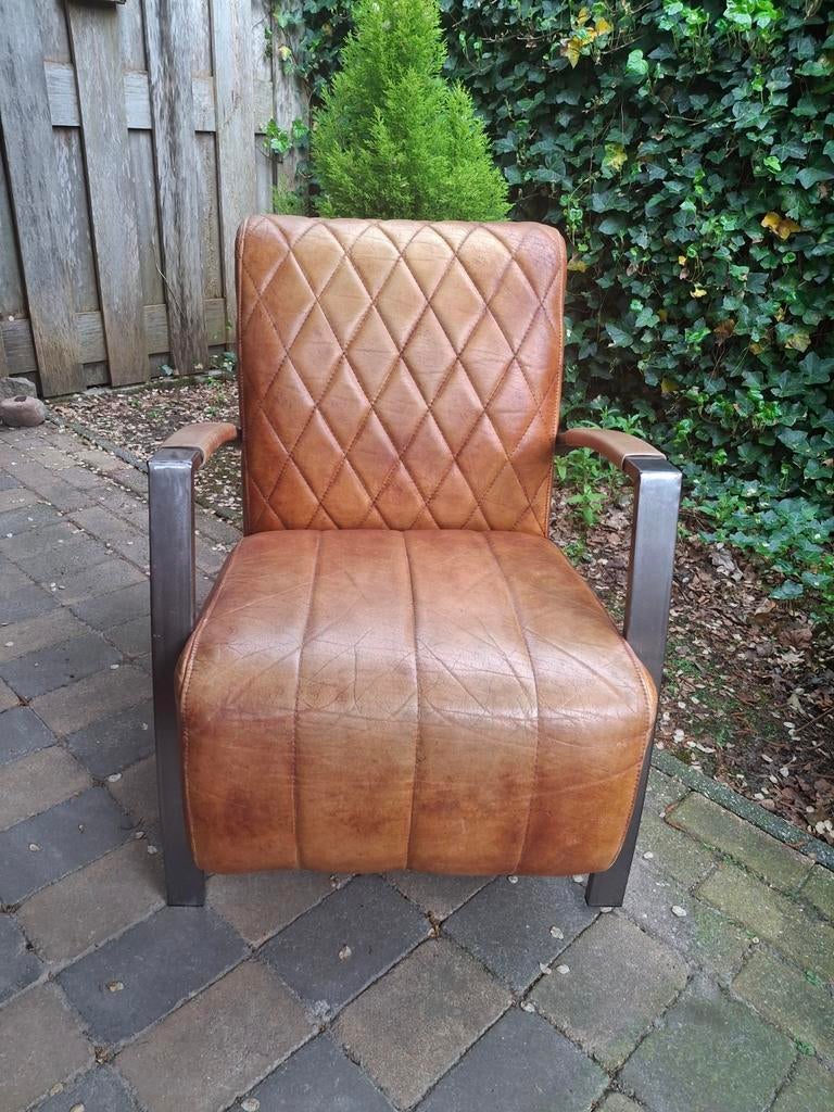 2 Stoelen Stoel  fortui cognac kleur ., Ophalen, Twee, Wat jij maar wilt, Bruin