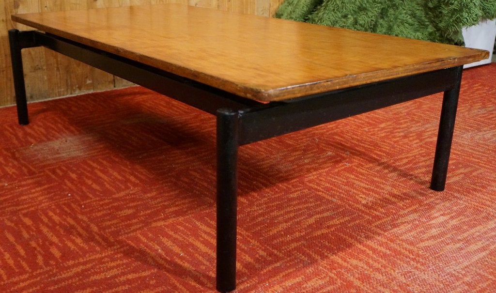 Formica Industriel Retro buisframe Bijzettafeltje Salontafel, Ophalen, Gebruikt, 100 tot 150 cm, 50 tot 100 cm
