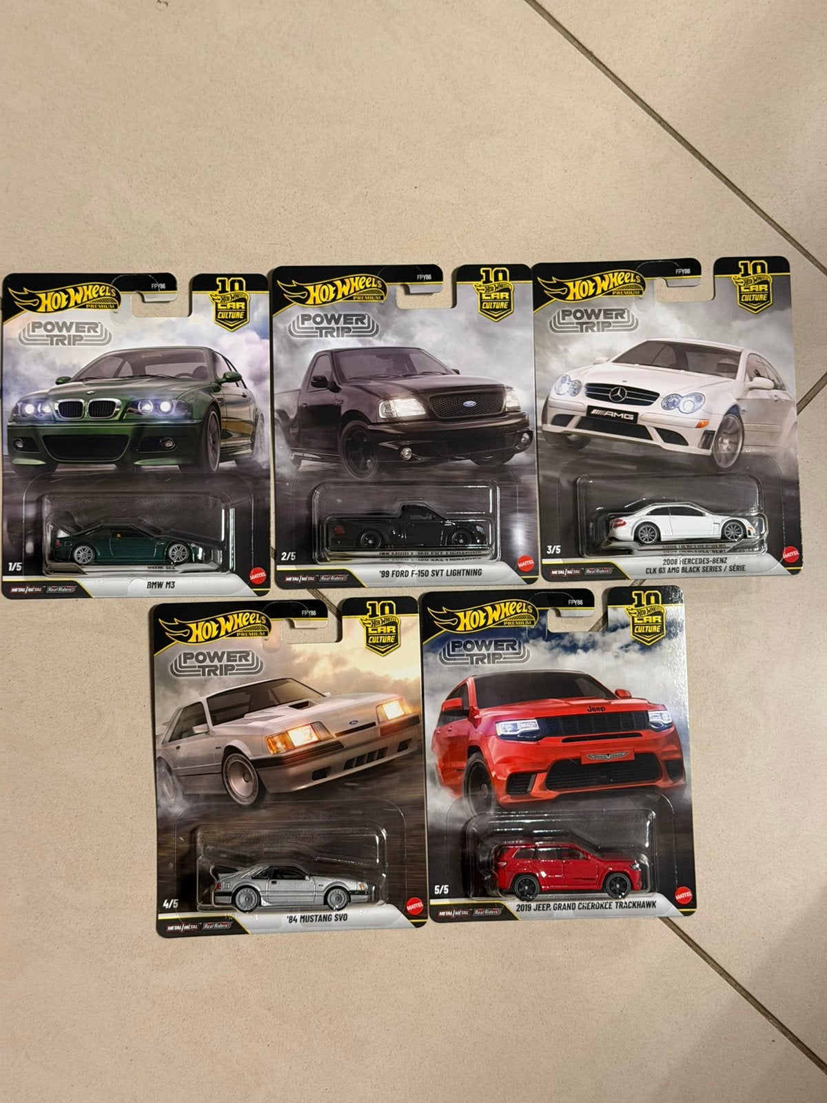 Hot Wheels Premium Car Culture Power Trip full set, Hobby en Vrije tijd, Modelbouw | Auto's en Voertuigen, Overige merken, 1:50 of kleiner