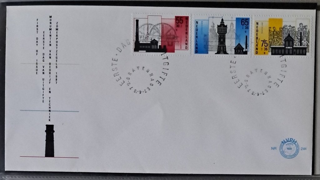 Envelop – 244.1987.Zomerzegels, Ophalen of Verzenden, Onbeschreven, Nederland
