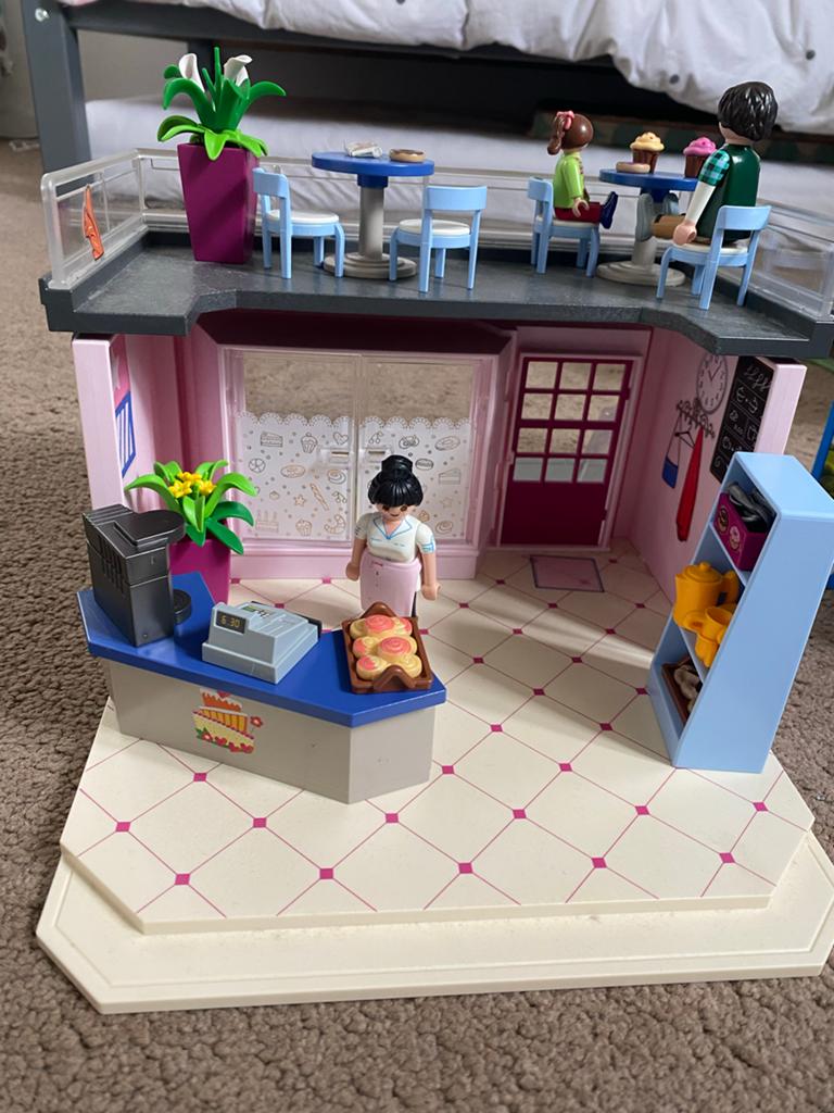 Playmobil City Life Koffiehuis (70015) complete set met doos, Kinderen en Baby's, Speelgoed | Playmobil, Ophalen, Zo goed als nieuw