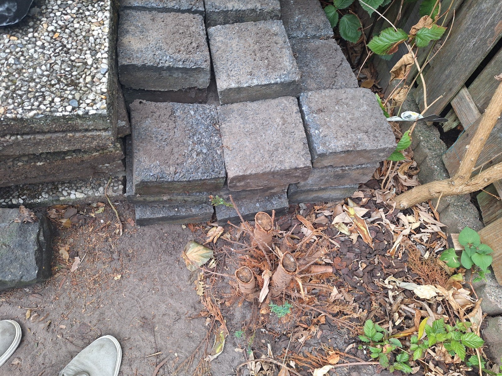 Stapelstenen tuin beton 15x15x8 cm - ca. 40 stuks, Tuin en Terras, Tegels en Klinkers, Ophalen of Verzenden, Gebruikt, Beton, Overige typen