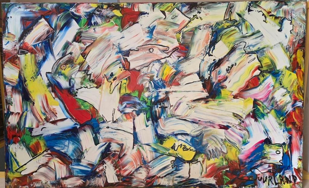 Vrolijk schilderij, Antiek en Kunst, Ophalen