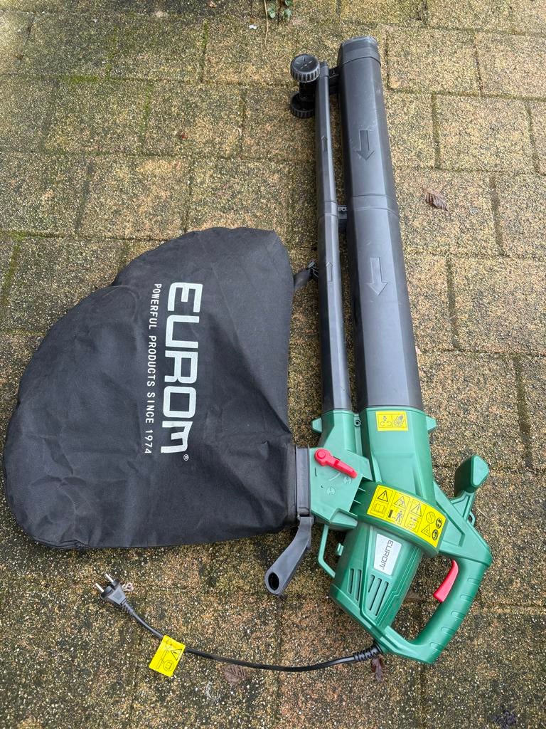 Eurom bladblazer/zuiger 3000 watt, Tuin en Terras, Bladblazers, Ophalen, Handgedragen, Zo goed als nieuw, Met opvangzak